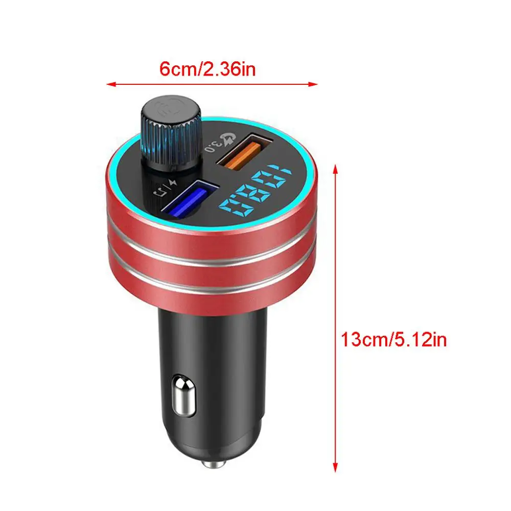 Беспроводной автомобильный Bluetooth fm-передатчик MP3 радио адаптер двойной USB быстрое зарядное устройство