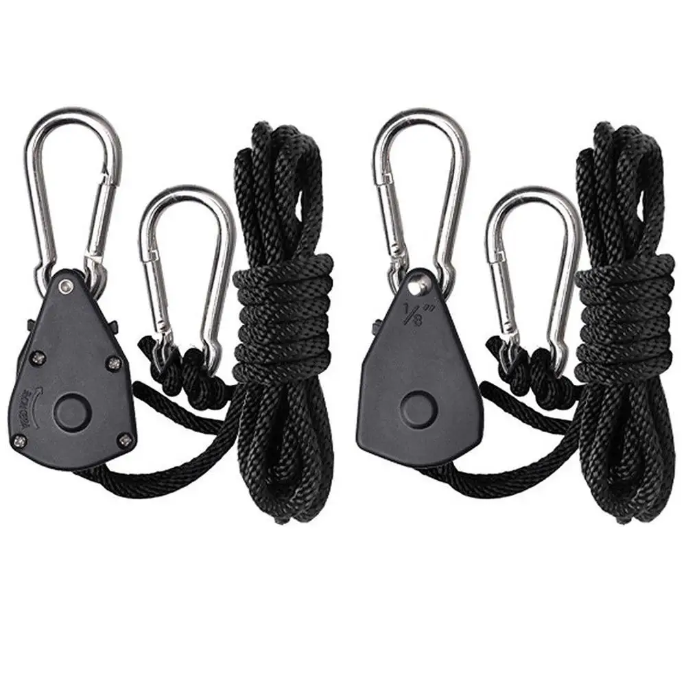 Light Suspension Kit Rope Ratchet light hanger 1/8" rope ratchet/Adjustable LED Grow Light lifter for greenhouse hanging