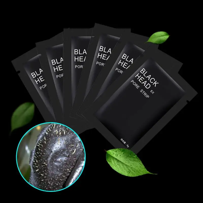 10pcs Nose Skin Care Black Mask Deep Cleansing Blackhead Remove Strawberry Treatment Face Masks Sticker Clear Black Head TSLM1