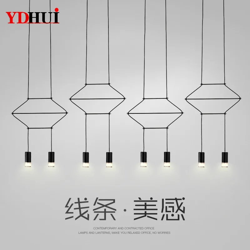 

Postmodern light wire chandelier contracted aesthetic feeling of luxury