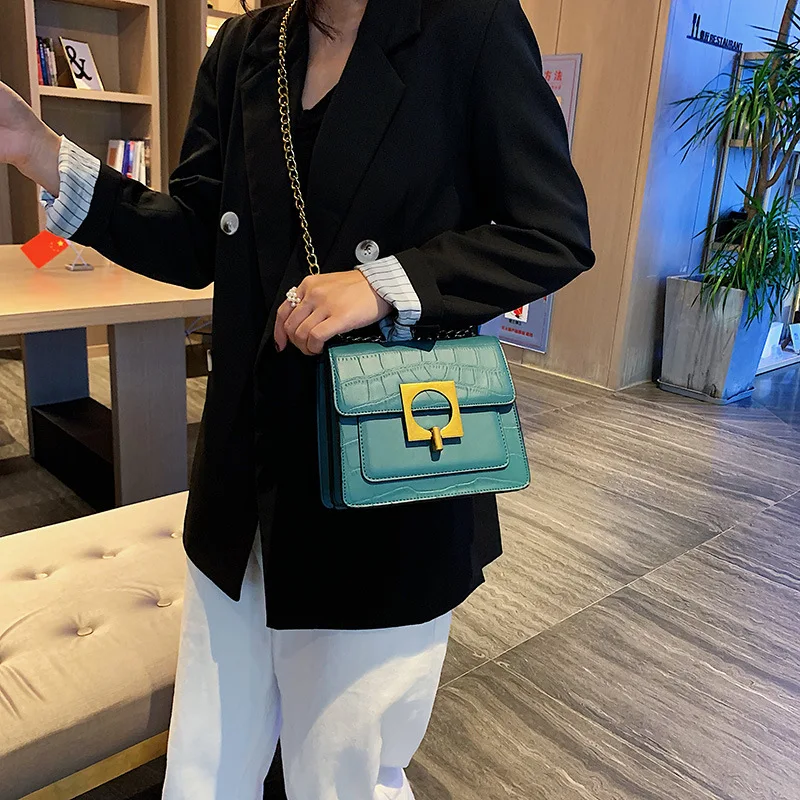 

Versitile Fashion Glorious Crossbody Bag Autumn & Winter New Style Chain Square Sling Bag Retro Tide Ride Elegant WOMEN'S Bag