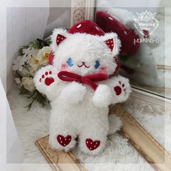 

Cute White Plush Strawberry Cat Japanese Kawaii Lolita Dolls Handbag Cosplay Harajuku Soft Sister Messenger Bag JK Shoulder Bags