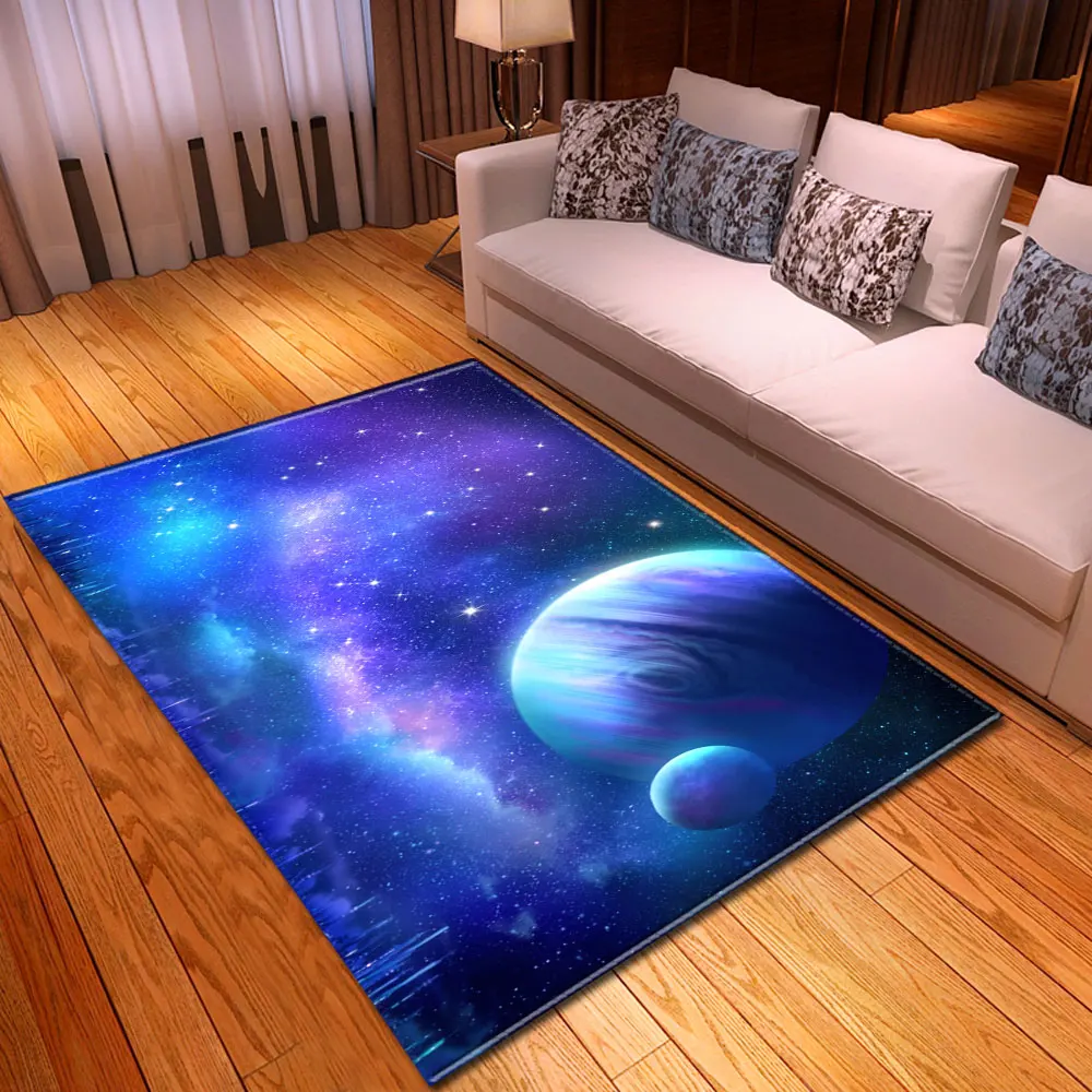 

Nordic Children Bedside Area Rugs 3D Universe Galaxy Space Carpets Home Decorative Dining Table Rugs and Carpets for Living Room