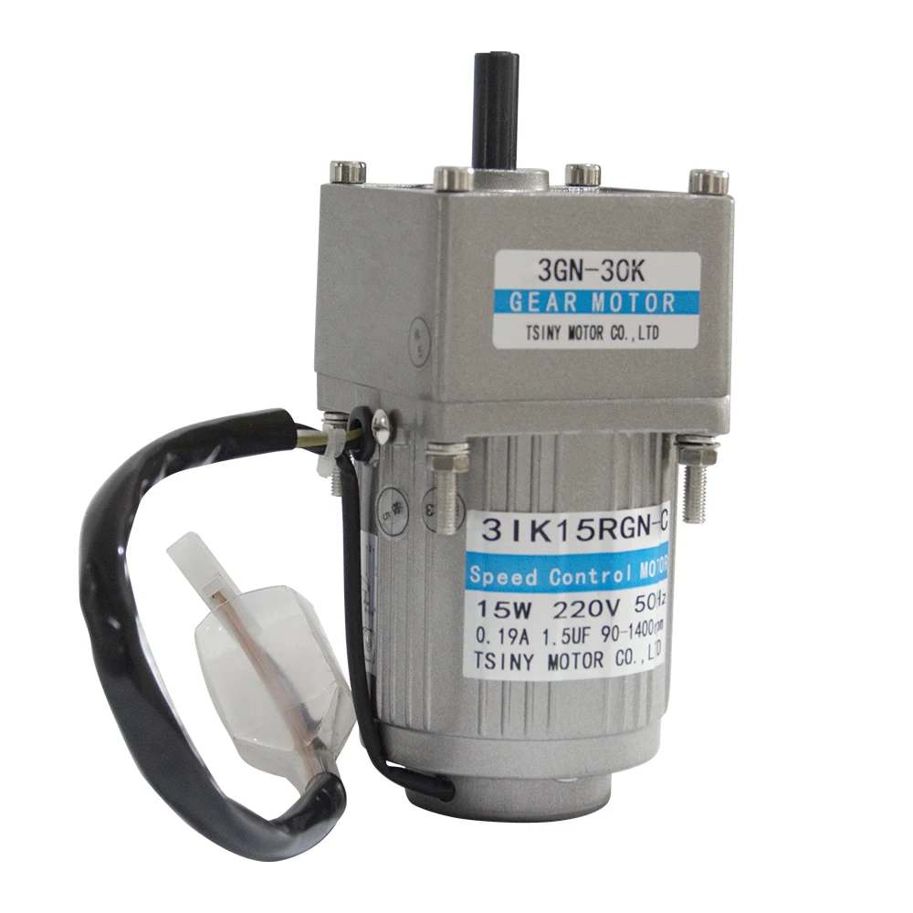 AC15-3GN High Torque AC Motor with 3GN Gearbox 110V/220V 15W 7.5/15/23/34/54/75/108/150/180/270/450Rpm AC Gear Motor