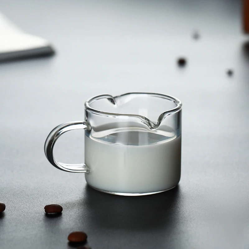 JINYOUJIA-Mini Glass Mug, Milk Can Pouring Coffee, Cream Sauce Jug, Barista  Craft, Latte Milk Frothing Jugs