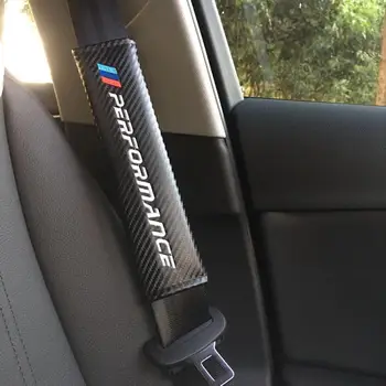 

2pcs Car safety belt Covers For BMW M performance logo E90 E91 E92 M3 M4 M5 F10 F20 F30 535 G30 E60 E61 E62 F07 F15 F16 xDrive