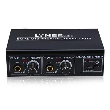 

Professional Dual Capacitor Microphone Amplifier Electric Guitar Electric Bass Amplifier Signal Enhancer