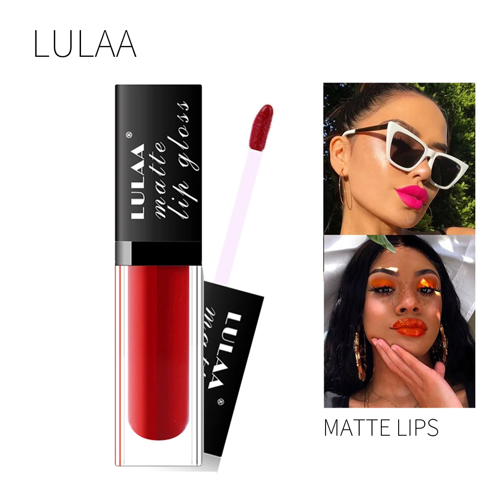 Lulaa кросс-граница матовый блеск для губ 8 цветов антипригарная чашка Макияж жидкая помада румяна водонепроницаемый Перманентный необесцвечивание м