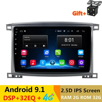 

10" 2.5D IPS Android 9.1 Car DVD Multimedia Player GPS For Toyota Land Cruiser 100 2005 2006 2007 radio DSP Estereo navigation