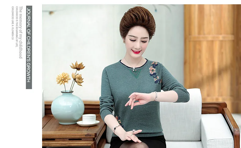XJXKS autumn winter new plus size women sweater exquisite beaded comfortable cashmere knitted sweater women pullover