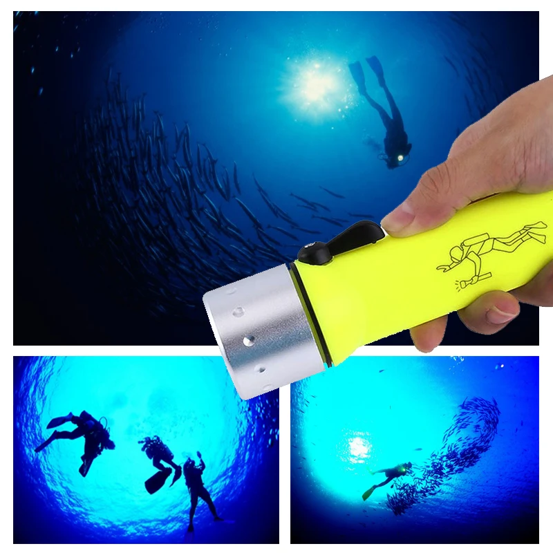 Topcom 3W XML-T6 LED Diving Flashlight Small ABS Light Waterproof Underwater 30m Torch For Finshing | Лампы и освещение