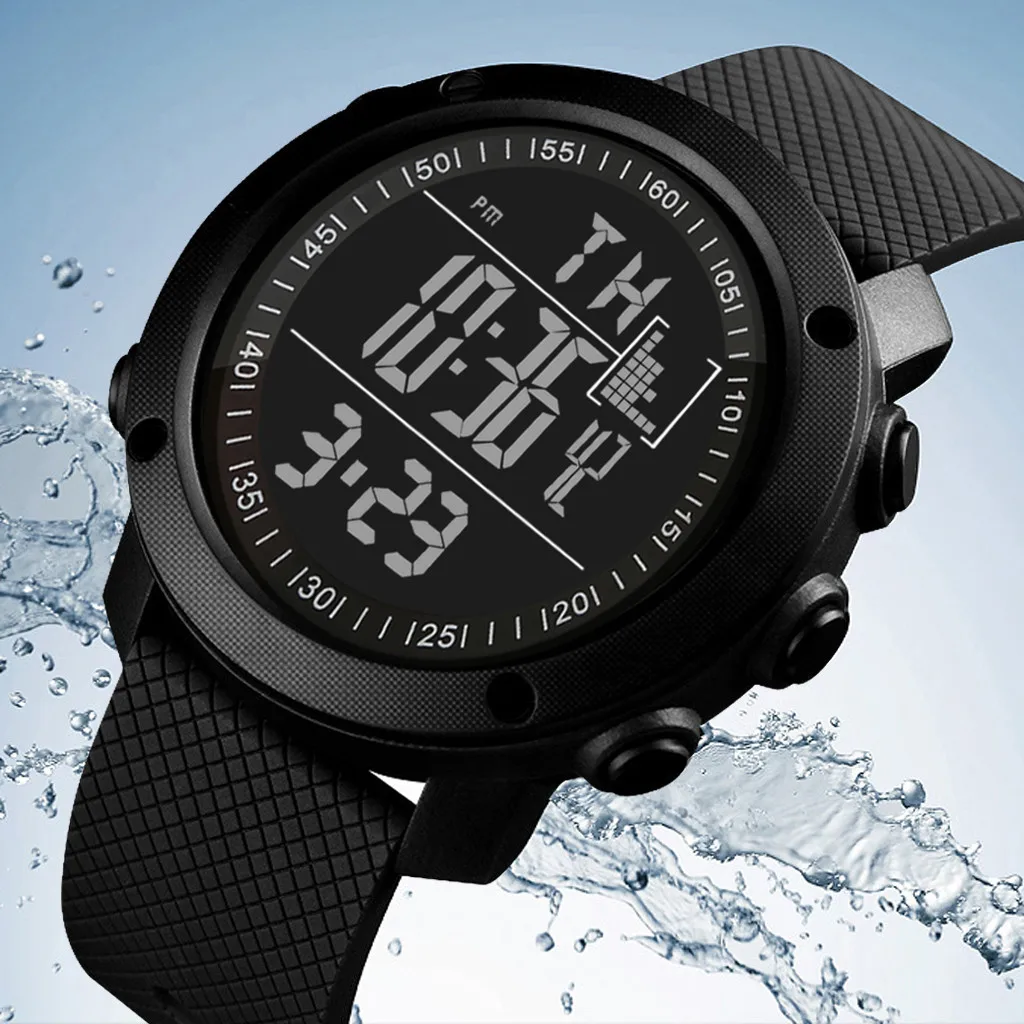 

Sports Men's Watches Countdown Men's Waterproof LED Digital Watch Man Military Clock Relogio Masculino Reloj Hombre Digital Disp