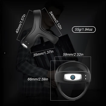 Penis Ring Vibrator For Men Delay Ejaculation Male Masturbators Cock Dick Rings Erotic Sex shop toys For Adult 18 Couples Bdsm 3