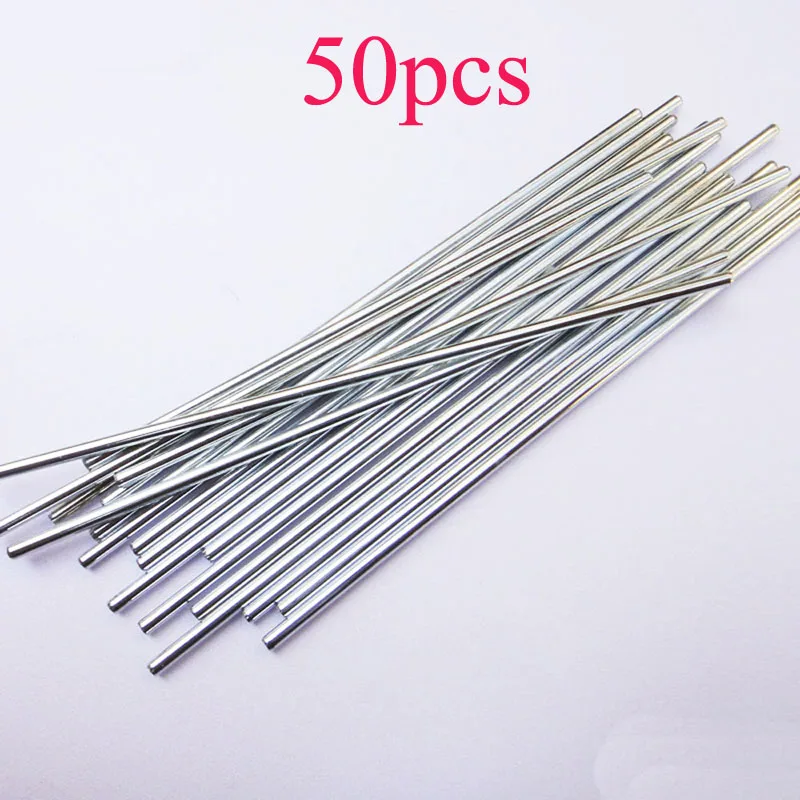 NW 50pcs 2MM axis Diameter Length 20mm DIY Toys car axle Iron Bars Stick Drive Rod Shaft Coupling Connecting Shaft 