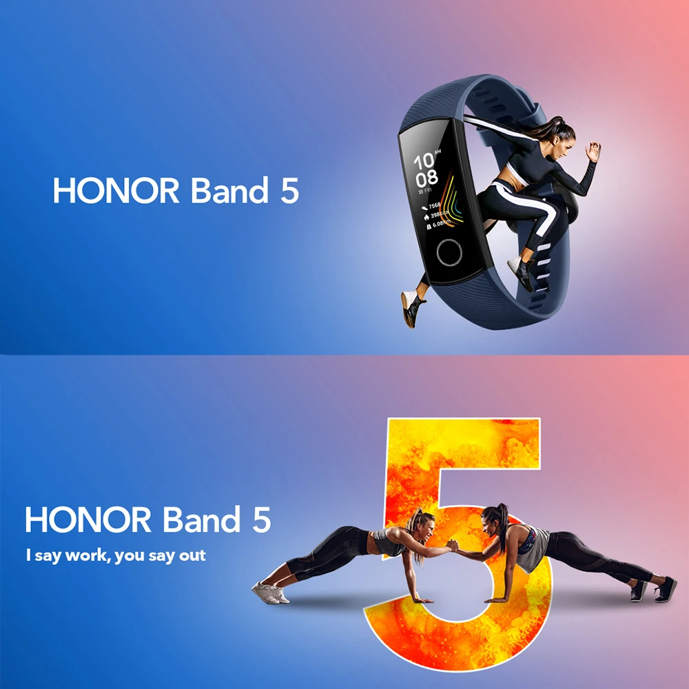 huawei Honor Band 4 Band 5 Smart Wirstband 50m водонепроницаемый фитнес-трекер монитор сердечного ритма во время сна оснастка умный Браслет