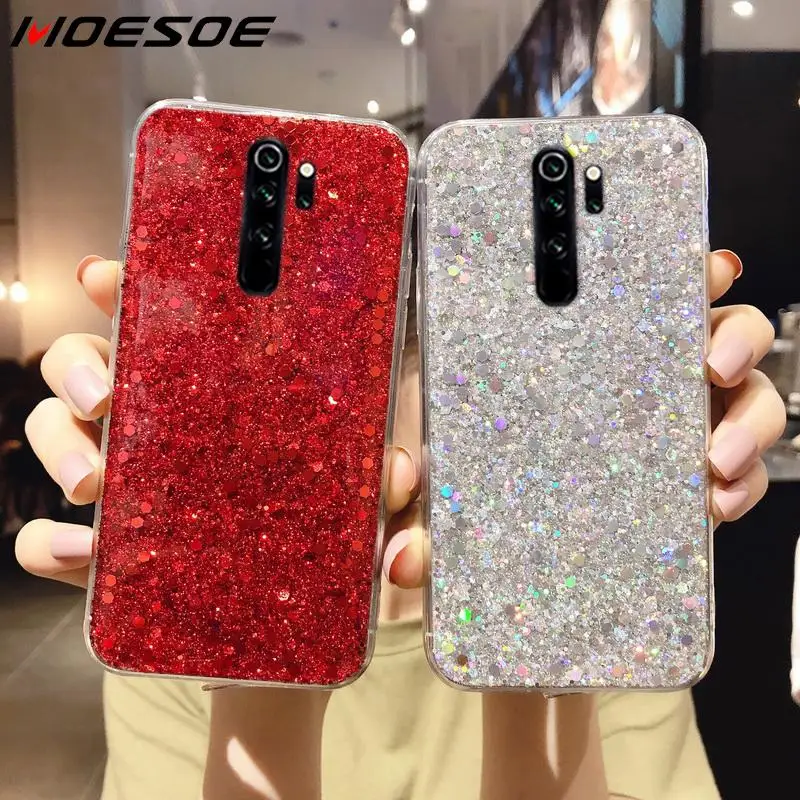 Bling Glitter Phone Case For Xiaomi Redmi Note 8 Pro 7 6 5 soft silicone cover fundas Mi 10 9 A3 Lite |