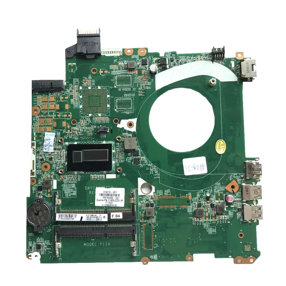 

Excellent For HP 15-P 793076-501 Laptop Motherboard 15.6 inch DDR3 HM86 SR1EF I5-4288U DAY11AMB6E0 100% working