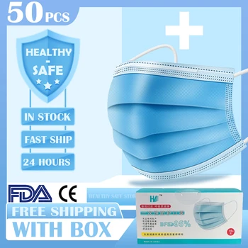 

Fast Delivery 3 Layer Anti-dust Mouth Mask Disposable Non-woven Filter Protective Face Masks Anti-pollution Safety Masks