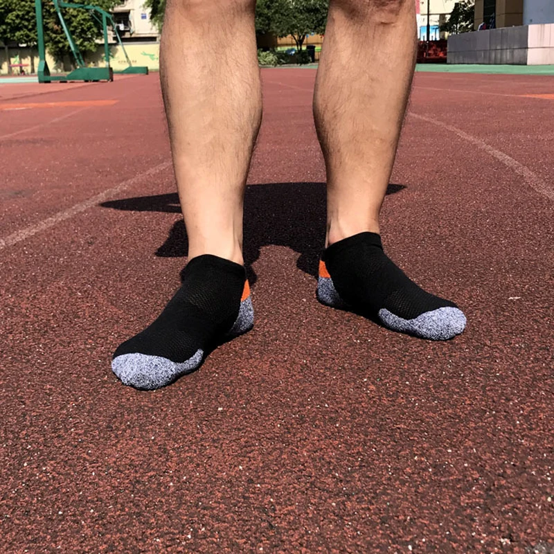 Мужские хлопковые Спортивные Компрессионные носки для бега дышащие