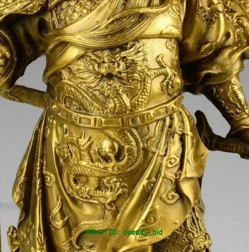 Подробнее о китайский, бронзовый, медь девять Воин Дракона Guan Gong/Yu статуя Fi китайская Бронзовая скульптура медное украшение латунь