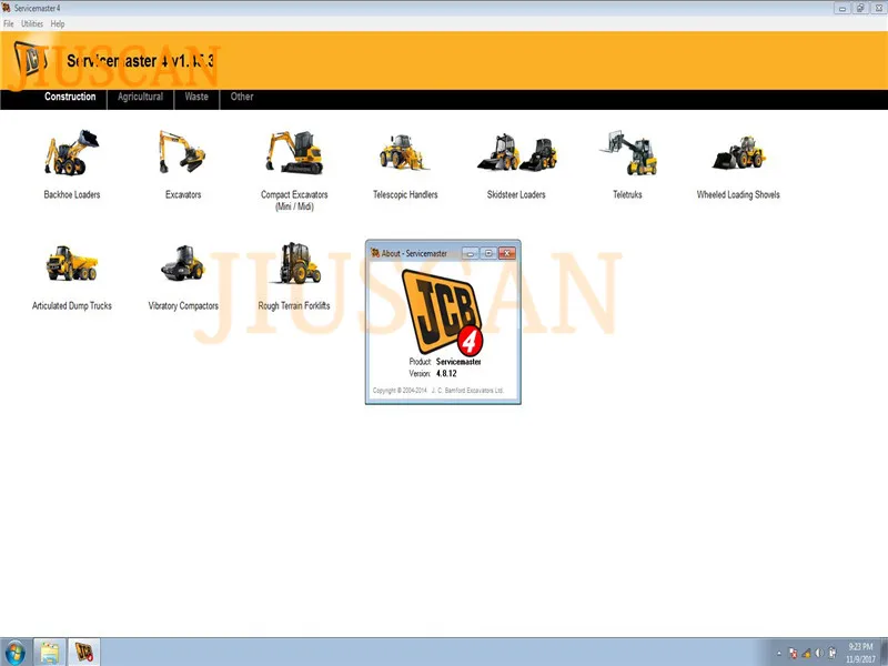 JIUSCAN конструкция для сервис jcb запчасти pro руководства по программного