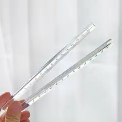 Règle tridimensionnelle de Style Simple pour étudiant, règle transparente à trois faces de 15cm, fournitures en plastique Sch I2l8 