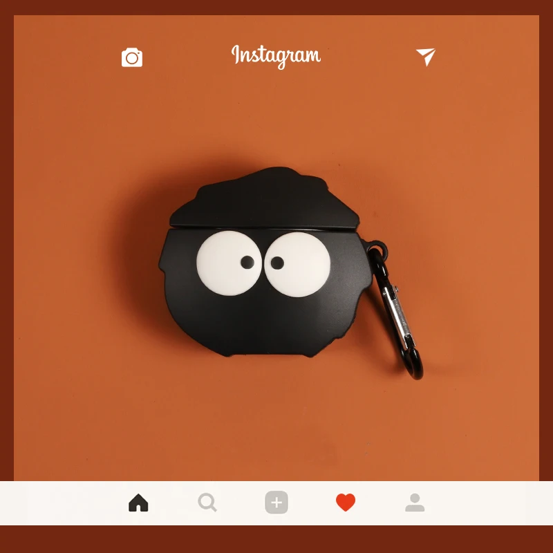 

For AirPods Case Susuwatari Soot Sprite Carabiner Soft Cover
