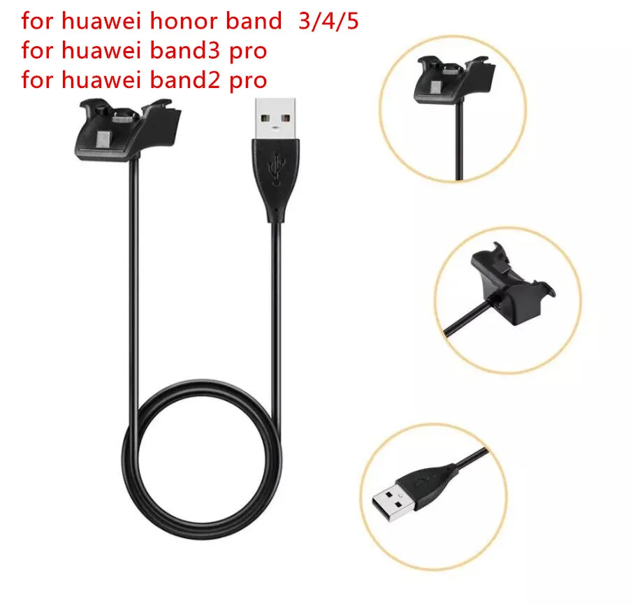 200 шт USB зарядное устройство для huawei Honor Band 5 4 3 стандартная версия Смарт-браслет подставка с зарядным устройством для huawei Band 3 Pro 2 Pro