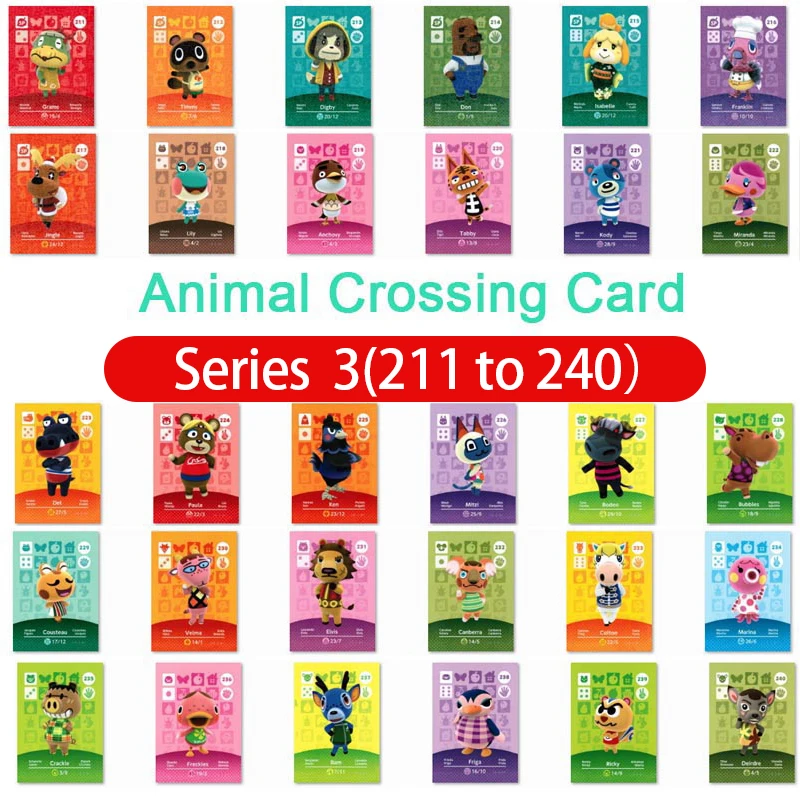 

Animal Crossing Amiibo Card Amiibo Card Animal Crossing series 3 Nfc Card 211 to 240 Work for Ns Games Fast Shipping