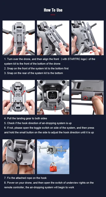 Mavic Air 2S Drop System Payload Transport Delivery Algeria