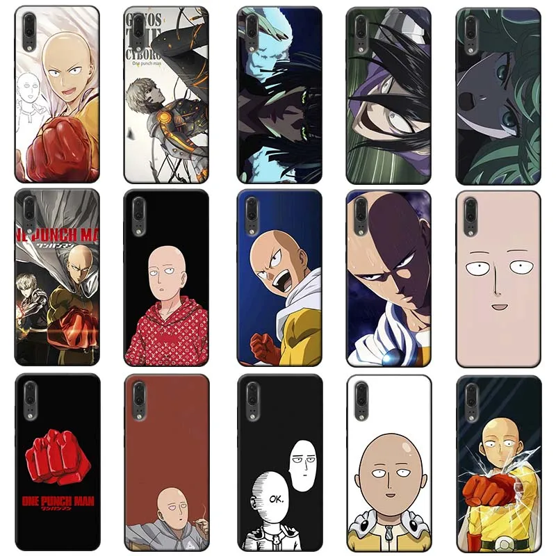 Soft Silicone Phone Case for huawei mate 30 pro p20 p30 lite 20 One Punch Man |