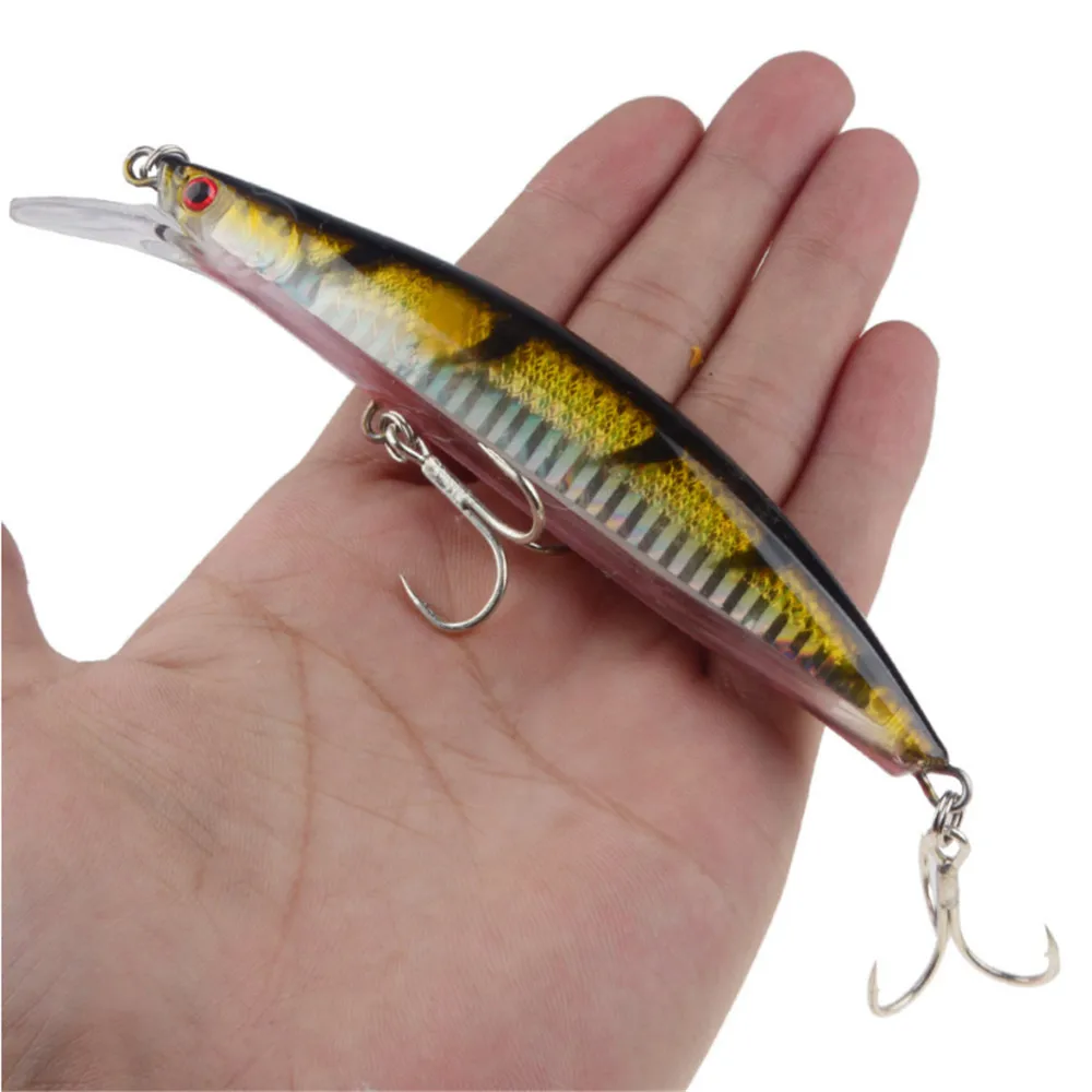 

1pcs Minnow Fishing Lure 13cm 23g Sinking Hard Wobbler Crankbait 3D Eyes Artificial Bait with Quality Treble Hooks Carp Fishing