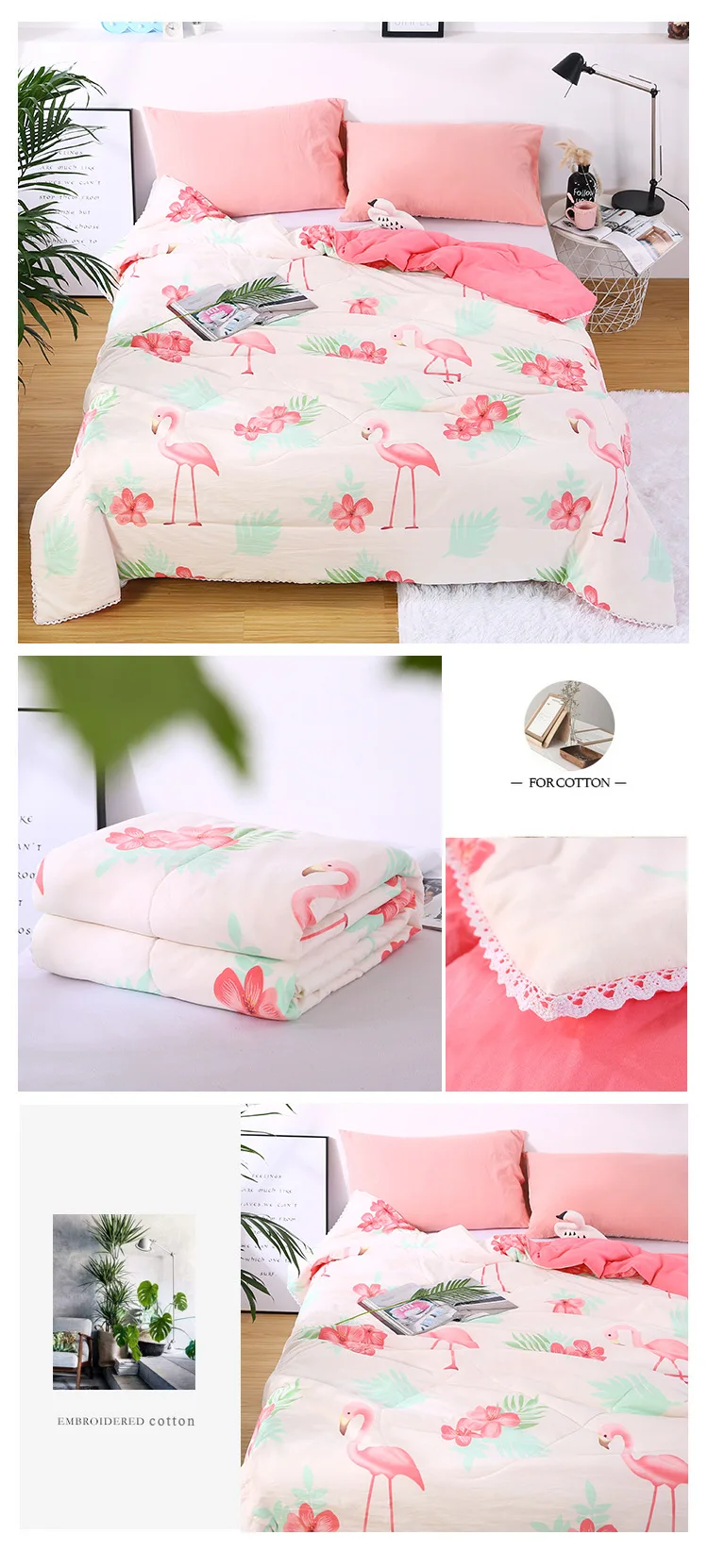 Summer Quilt Washed Cotton Summer Blanket Airable Cover Thin Blanket Machine Washable Network for Manufacturers Direct Selling W