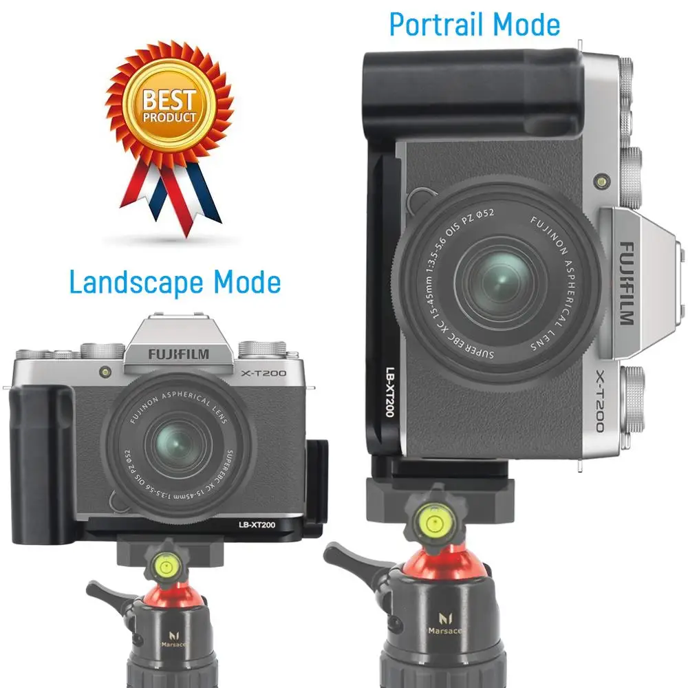 Camera L Plate Bracket Arca Swiss Tripod Head Holder LB Hand Grip for Fujifilm X-T200 XT200