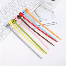 Multi-functional Silicone Loop Cable Strap Storage Soft Tape Data Cable Cable Ties Socket Organizer Winder Cable Organiser