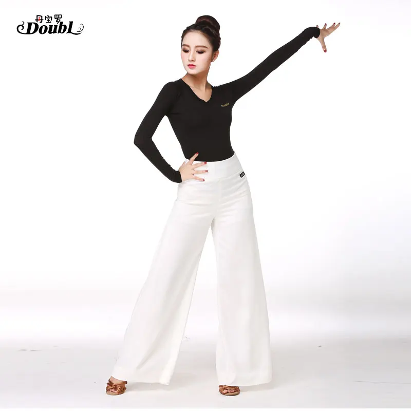 Solid Black Latin Dance Top for Women Long Sleeve Dancing Shirts Ballroom Costume Training Clothes Wear Outfits Workout upper