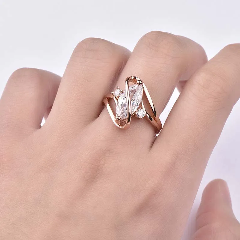 Bague Ringen 925 пробы Серебряное женское кольцо с кубическим цирконием кольцо в геометрической форме Роскошные ювелирные изделия для женщин Свадебная вечеринка