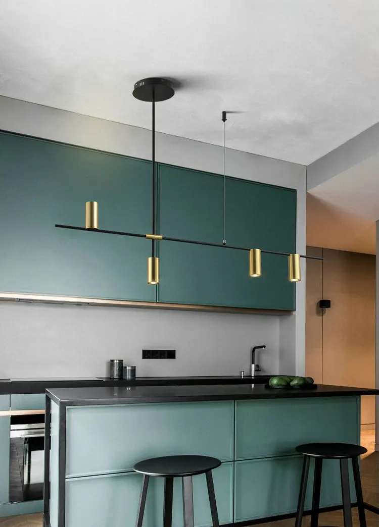 Современный черный Золотой светодиодный подвесной светильник для спальни гостиной Лофт Прихожая кухня столовая скандинавский домашний декор