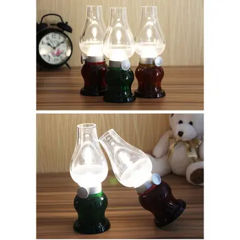 

Retro Nostalgic Blow Control Lamp Led Bedroom Night Light Usb Rechargeable Bedside Lamp Electronic Imitation Kerosene Lamp