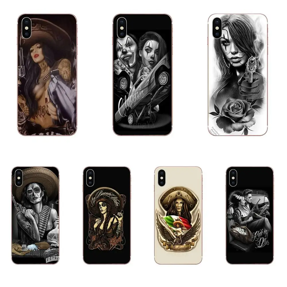 TPU New Style Cool Tattoos Drawing Girl Guns For Huawei Honor Nova Note 5 5I 8A 8X 10 Pro 9X Moto G G2 G3 G4 G5 G6 G7 Plus | Мобильные