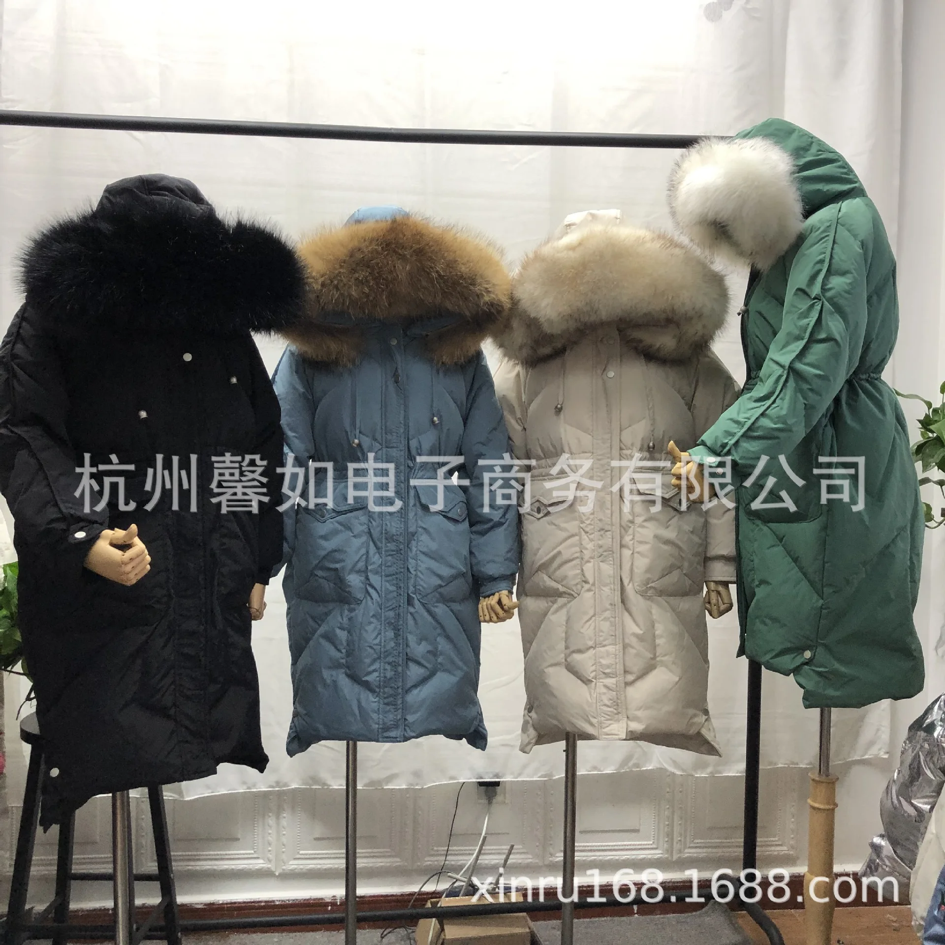 Новинка зимы продукты Южная Корея Dongdaemun Лисий меховой воротник из гусиного пуха Для женщин средней длины пуховик Для женщин платье