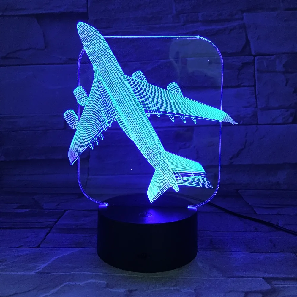 VCity серии самолетов 3D лампа USB светодиодный ночник вертолет моделирование настольная лампа светильник Воздушный самолет подарок для детей мальчиков домашний декор