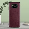 Fashion fabric case for Poco X3 NFC F2 Pro X2 K30 ultra Redmi Note 9 pro 9S 9A 9C Soft TPU Hard PC PU leather skin 3in1 material ► Photo 3/6