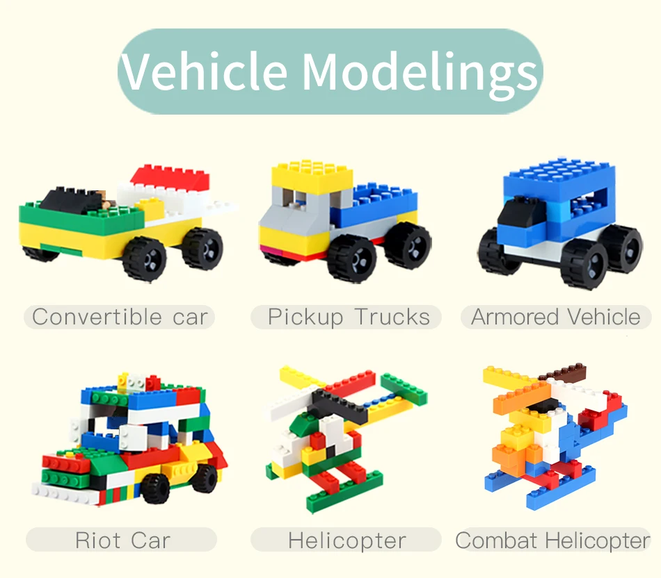 200-2000Pcs Building Bulk Blocks Toys Compatible All Brands Classic City DIY Creative Bricks Model Figures Educational Kids