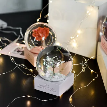 

Ins Snow Globe Glass Music Crystal Ball Creative Resin Cartoon Girl Beauty Gift Nordic Music Box Craft Home Desktop Decoration
