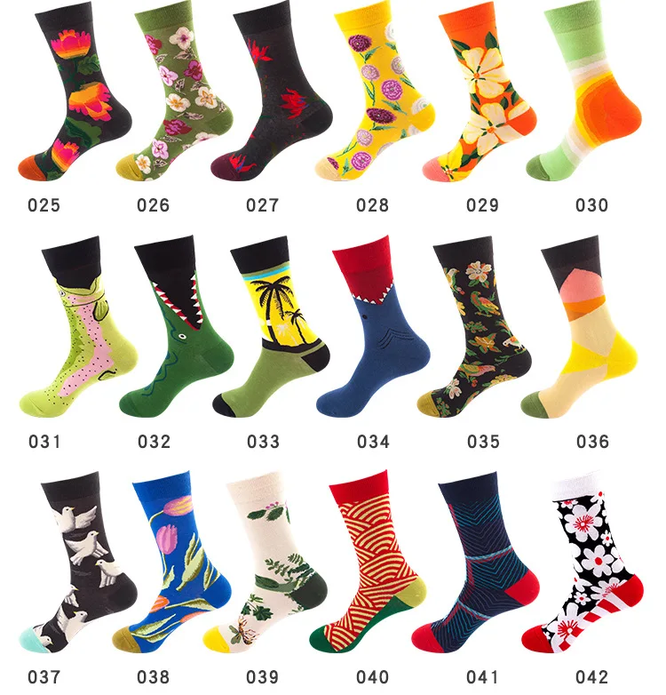 trouser socks 5pairs/set Happy Socks Men and Women Oil Painting Van Gogh Socks colorful Harajuku Skateboard Female cotton Socks Woman sockwell compression socks