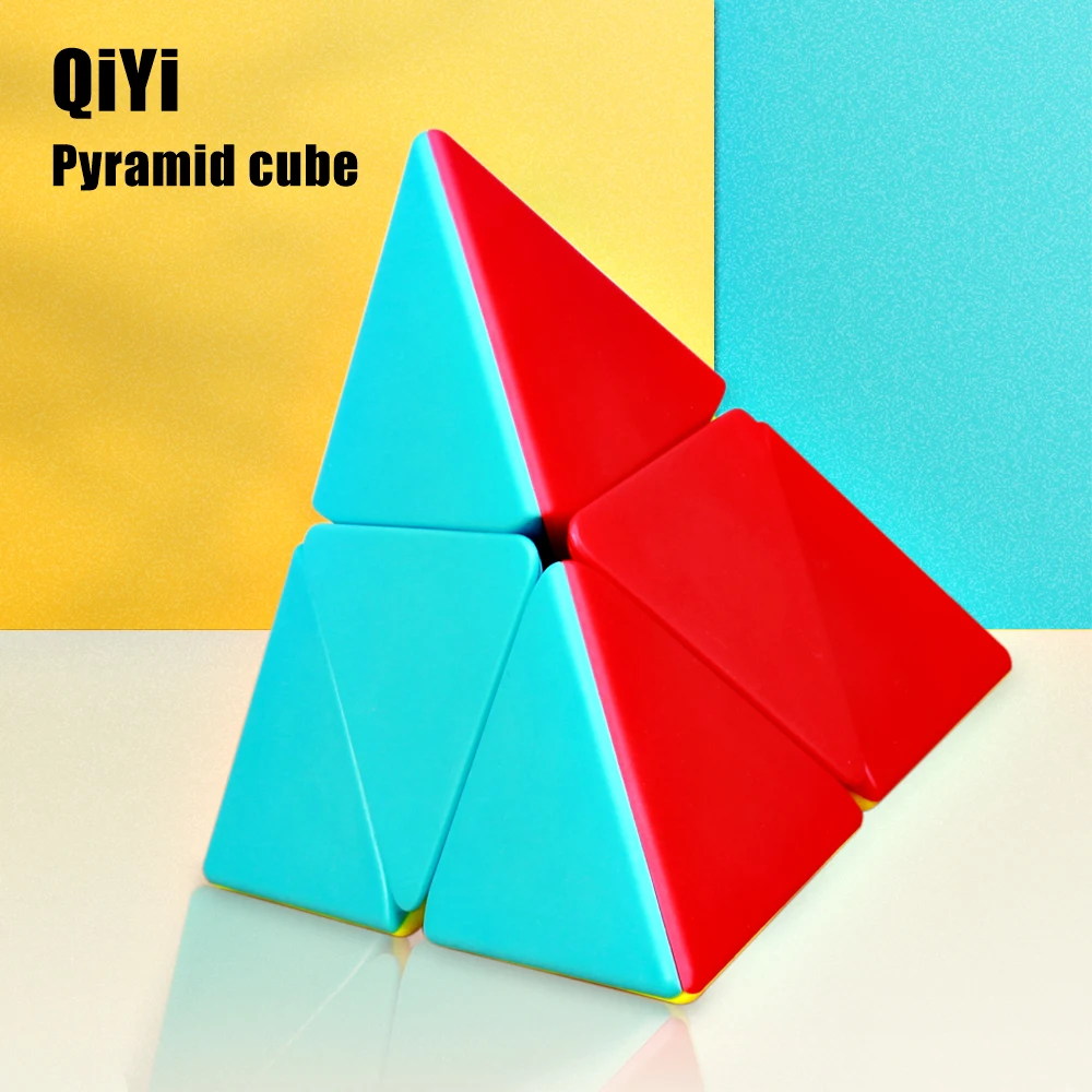 QiYi 2x2 Пирамида куб профессиональные магические скоростные кубики без наклеек