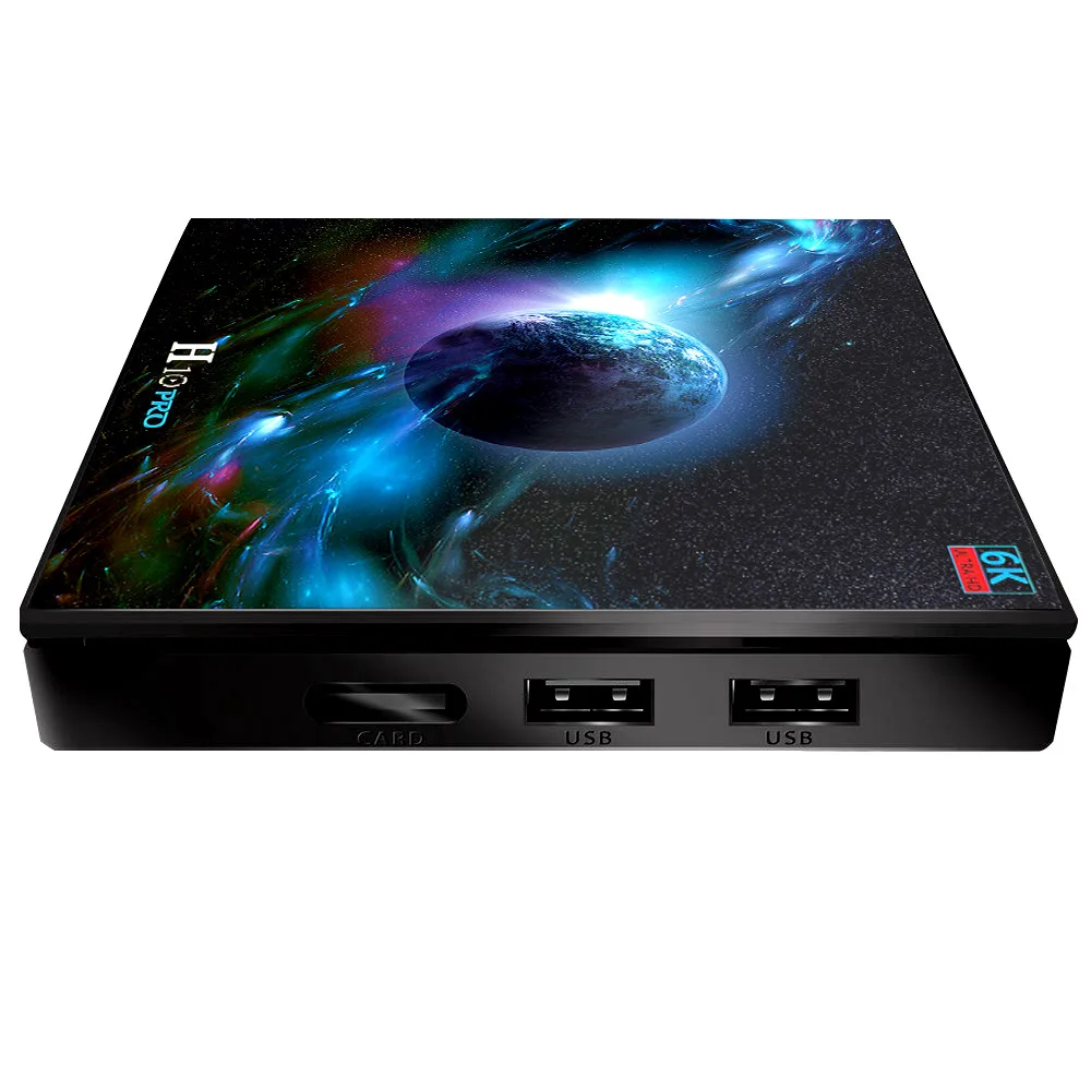  2019 New H10 Pro Smart TV Box 4GB DDR3 64GB Android 9.0 TV Box Set Top Box 2.4G 5G WiFi 6K Media Pl