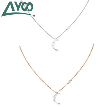 

AYOO High Quality SWA Sweet Romantic Star Moon Moon Pendant Women Necklace