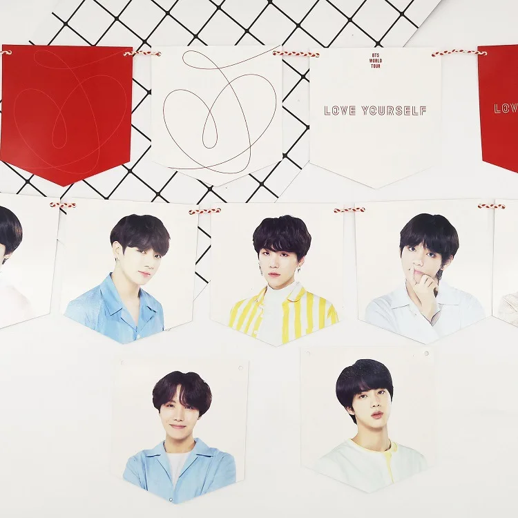 Корейский постер bangtan boys Kpop подвесной флаг украшение фотография подвесная